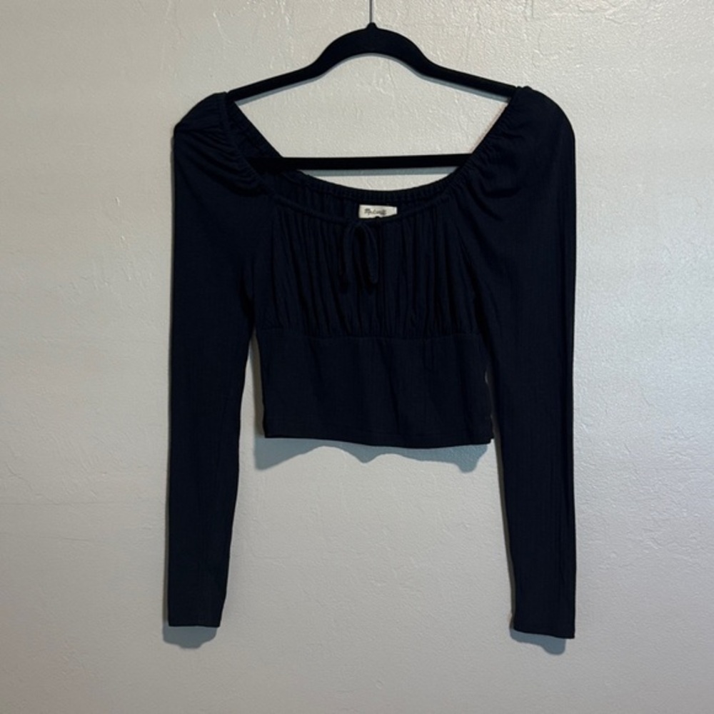 Madewell black Long Sleeve Blouse size small
